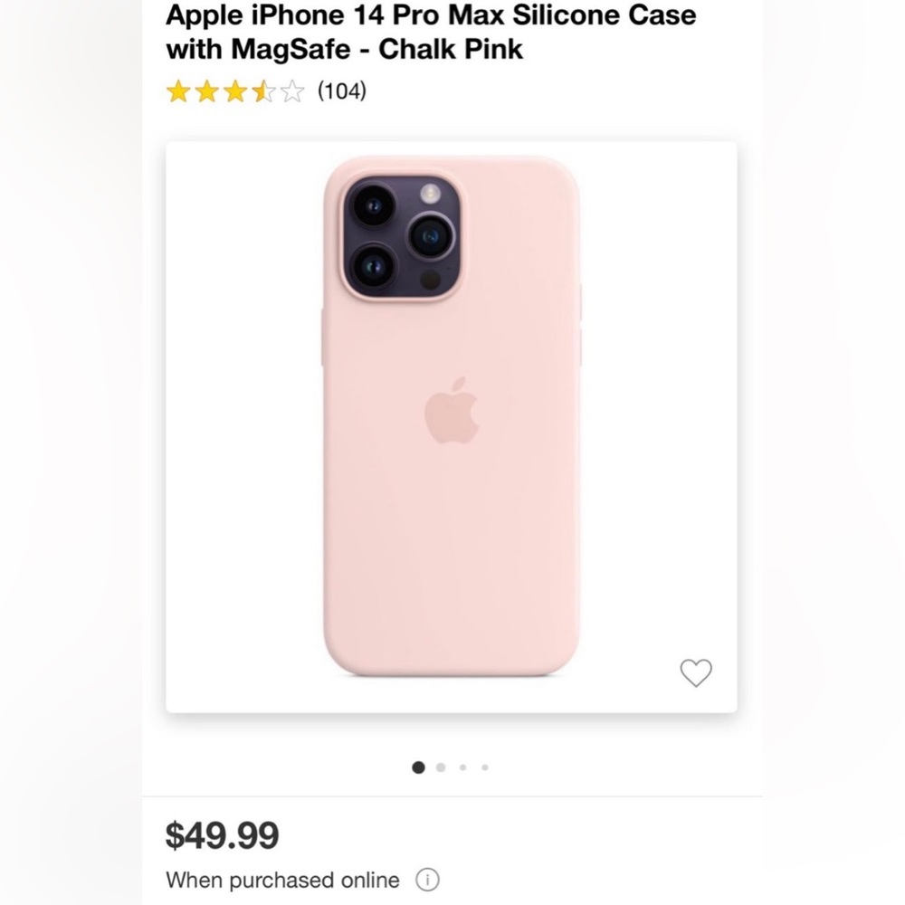 Iphone 14 Pro Max: Silicone Case with MagSafe - Chalk Pink